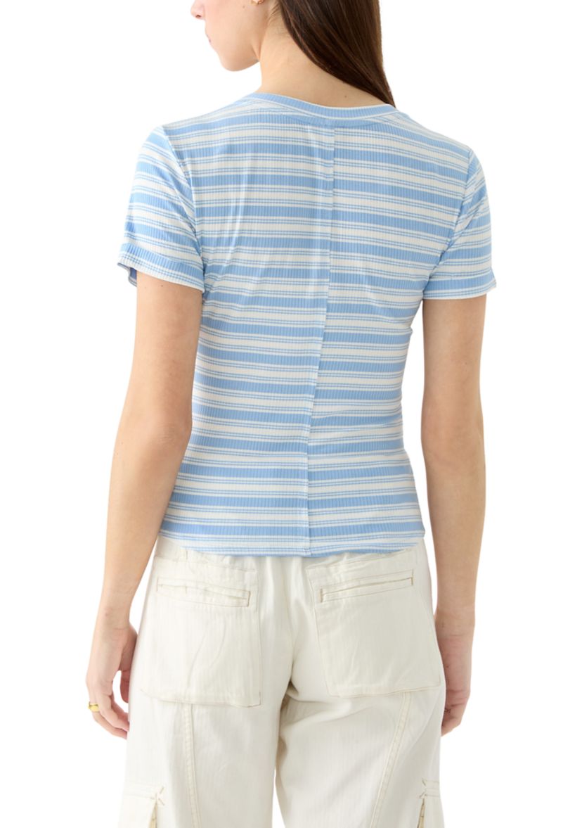 Womens Short Sleeve Button Front Shirt