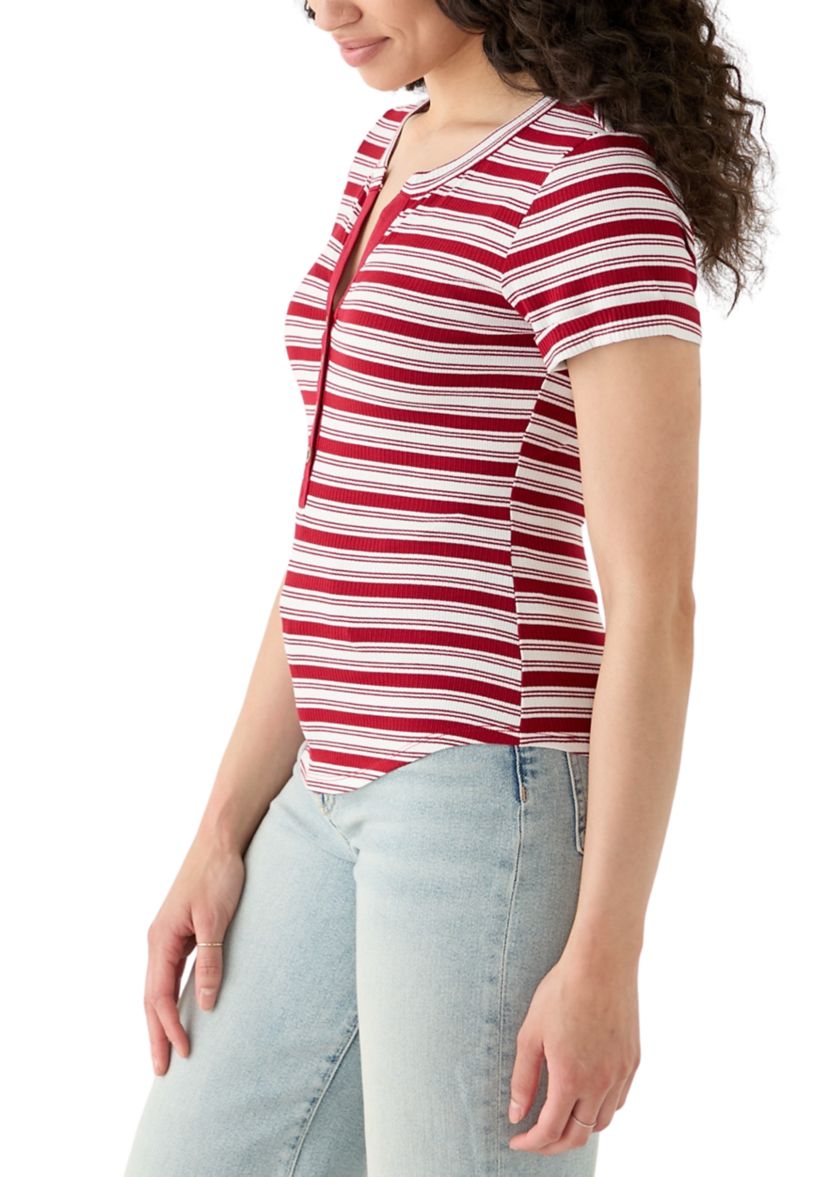 Womens Front Button T-Shirt