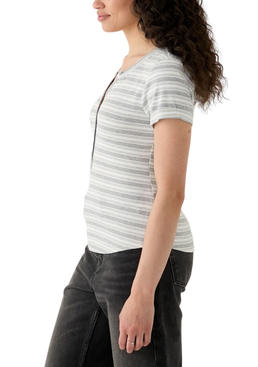 Womens Front Button T-Shirt