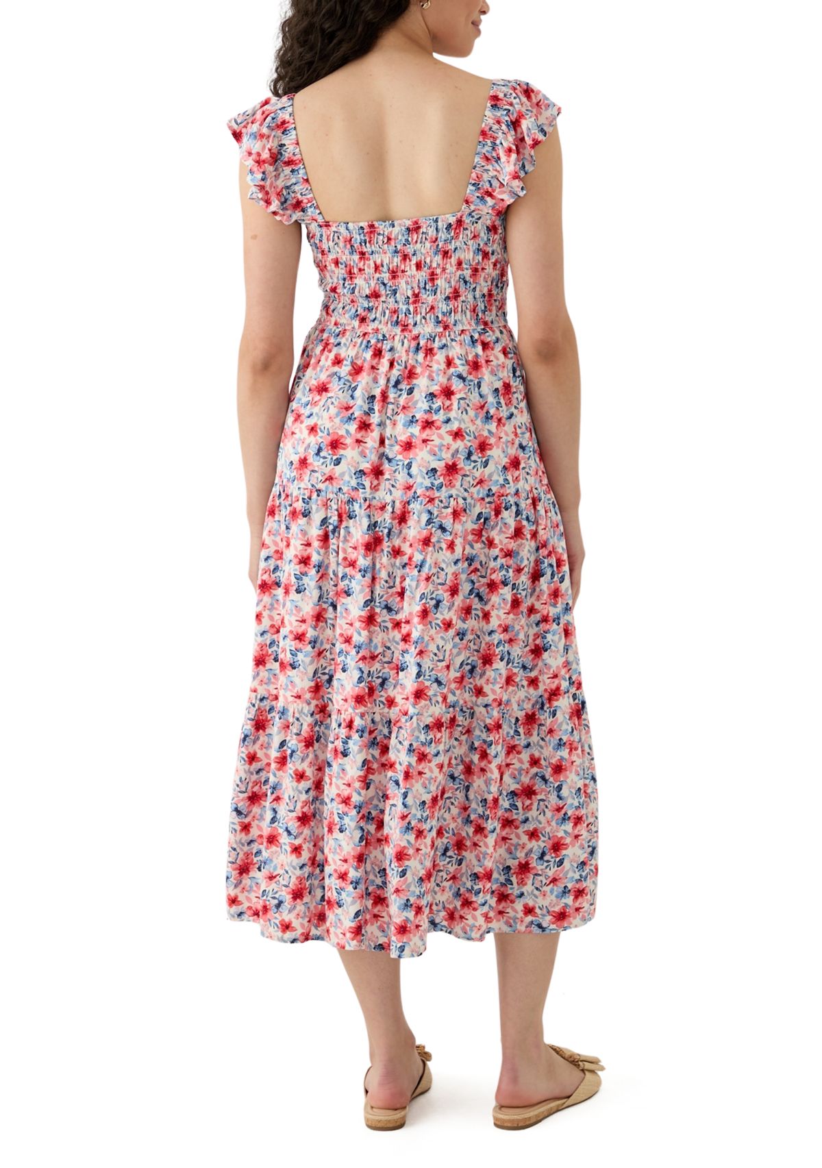 Womens Tiered Dress with Smocking