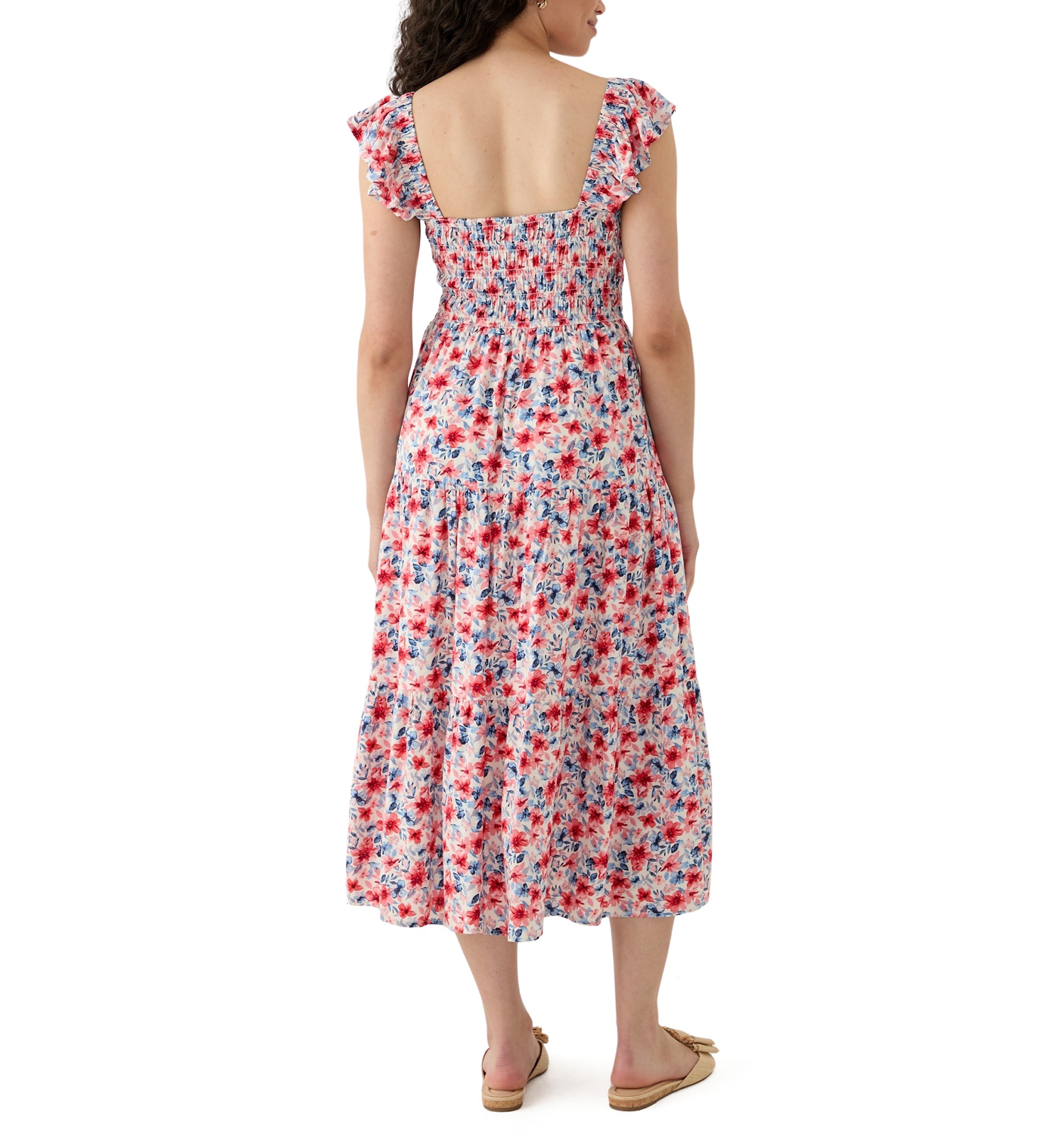 Womens Tiered Dress with Smocking