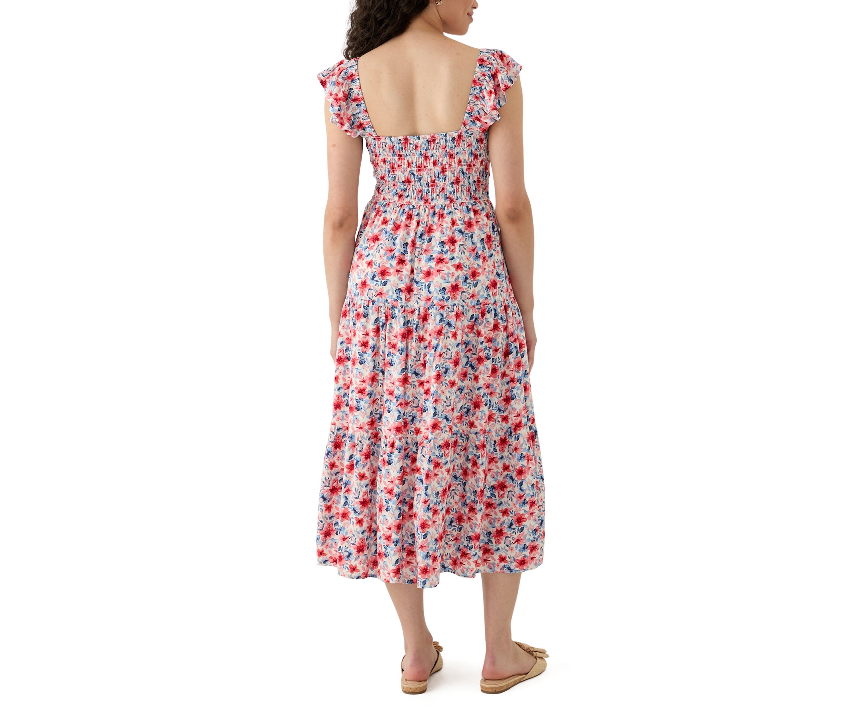 Womens Tiered Dress with Smocking