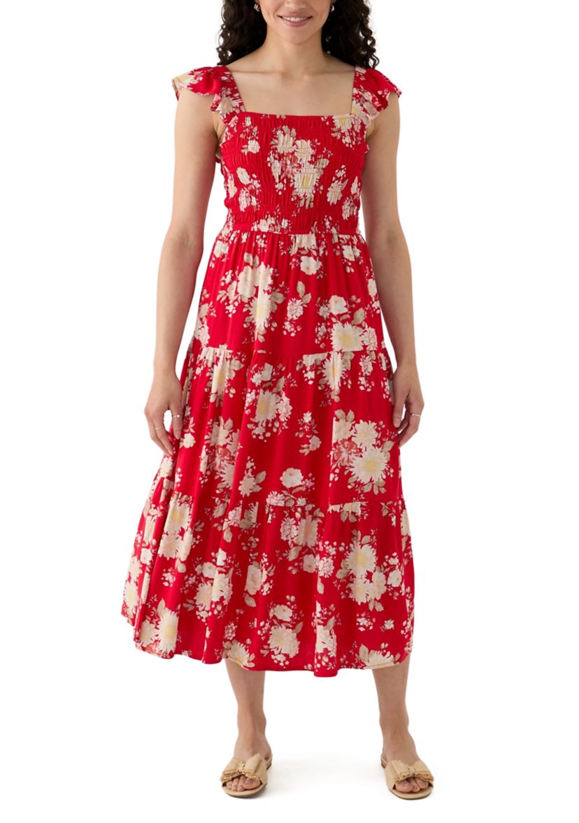 Womens Tiered Dress with Smocking