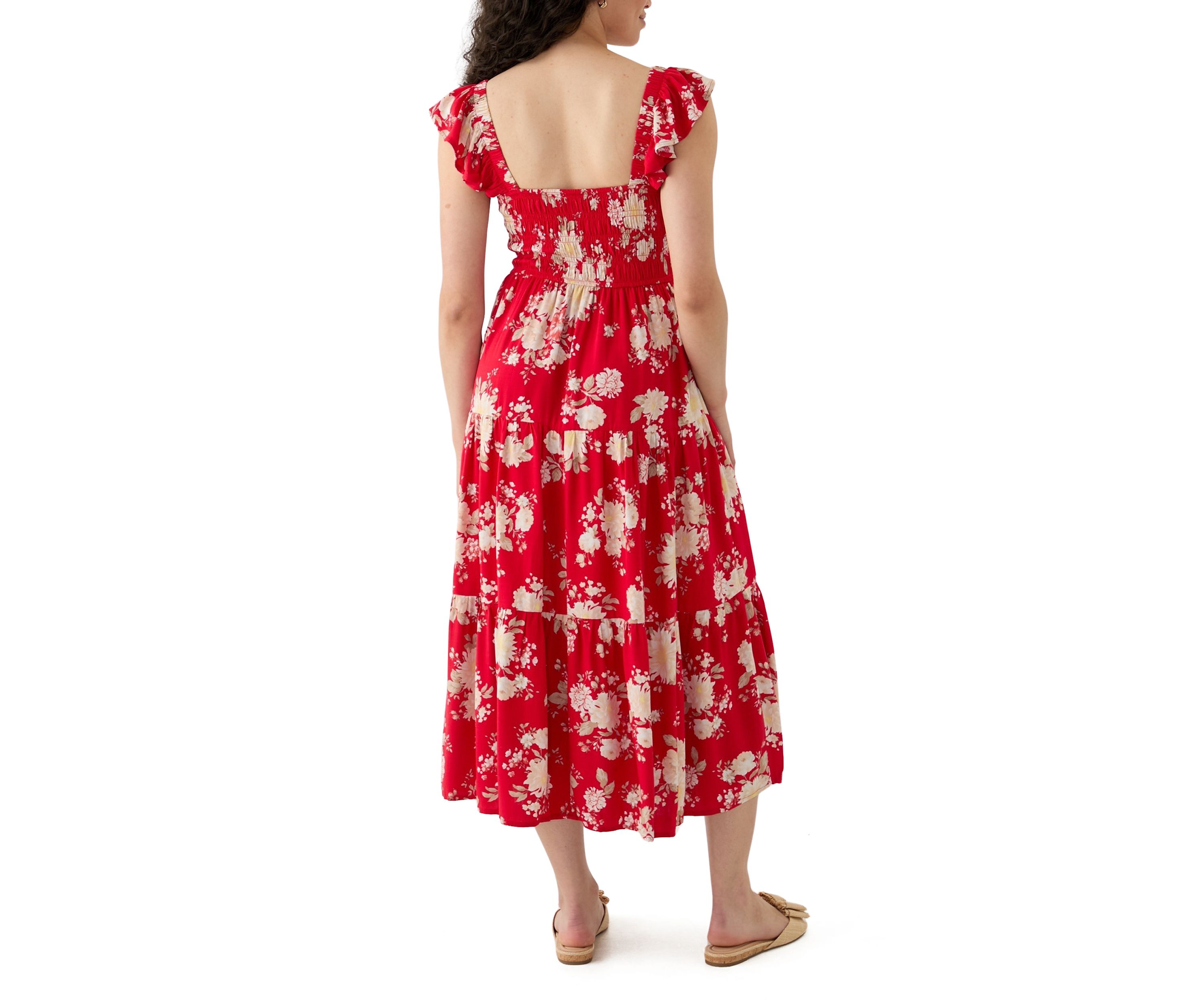Womens Tiered Dress with Smocking
