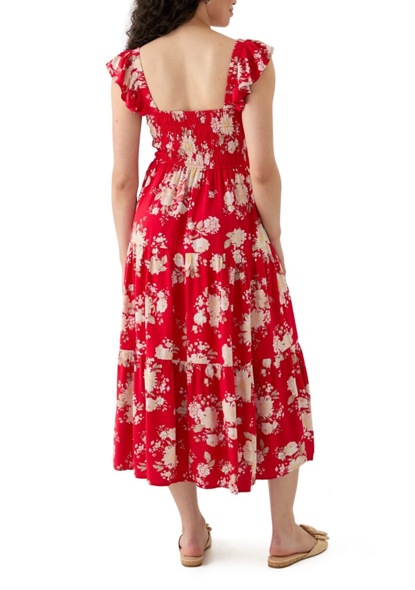 Womens Tiered Dress with Smocking