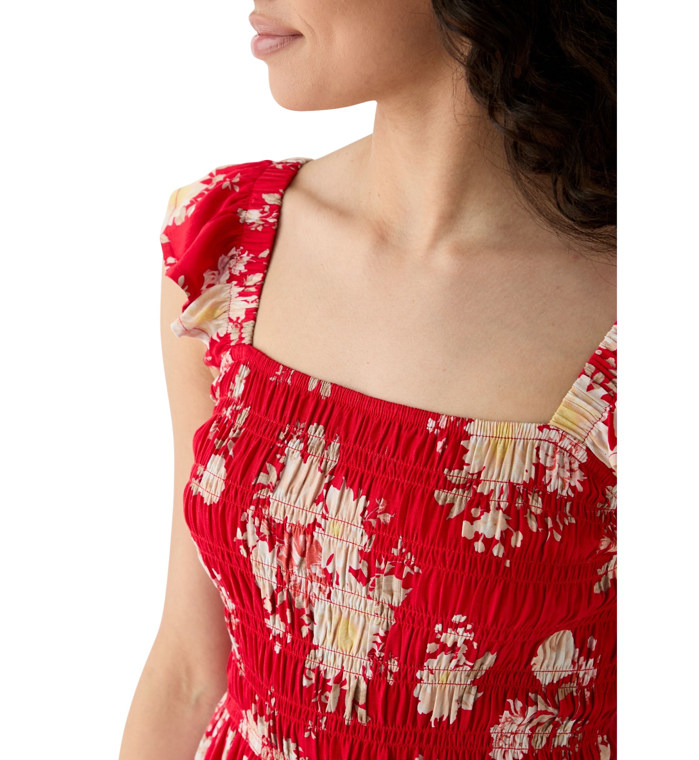 Womens Tiered Dress with Smocking