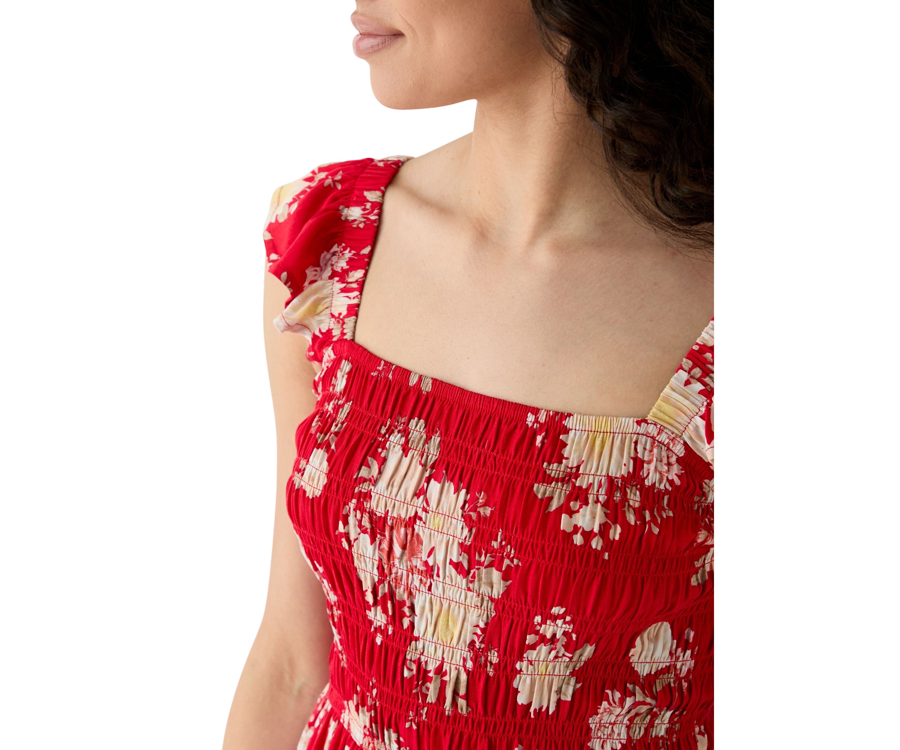 Womens Tiered Dress with Smocking