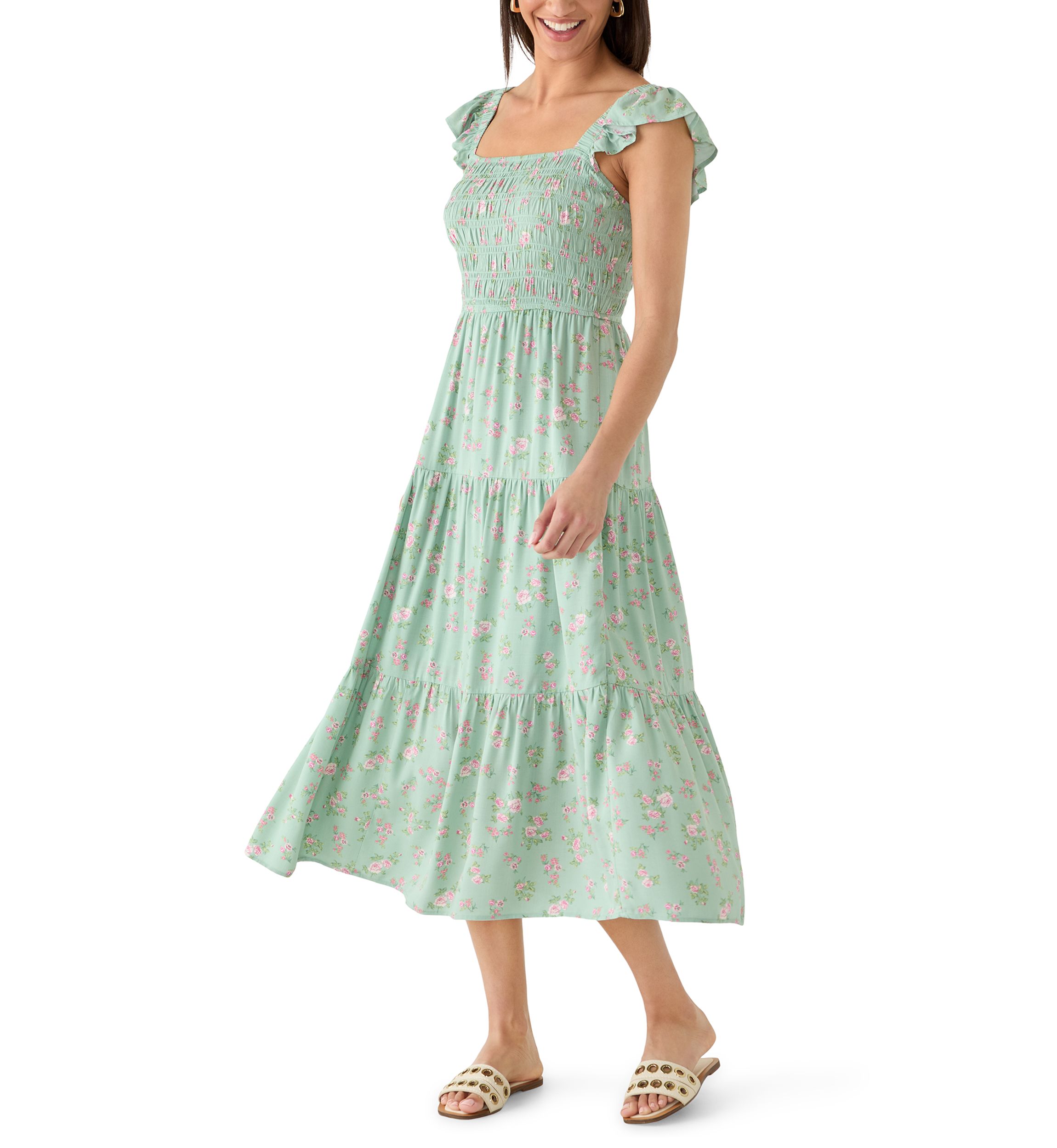 sachin and babi light blue dress Sourou African print dress main image 1