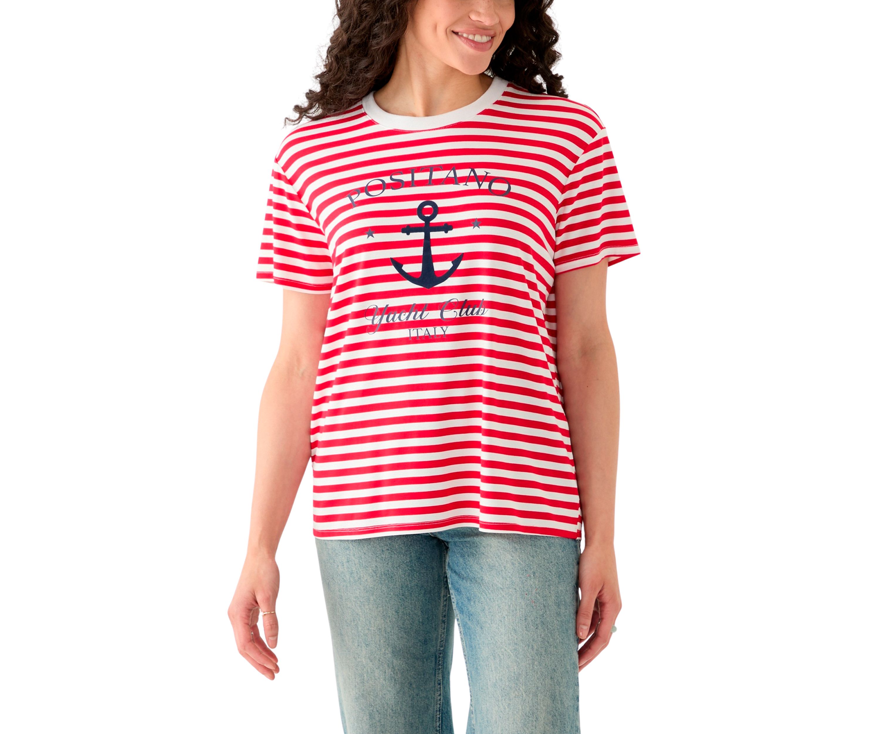 Womens Positano Stripe T-Shirt