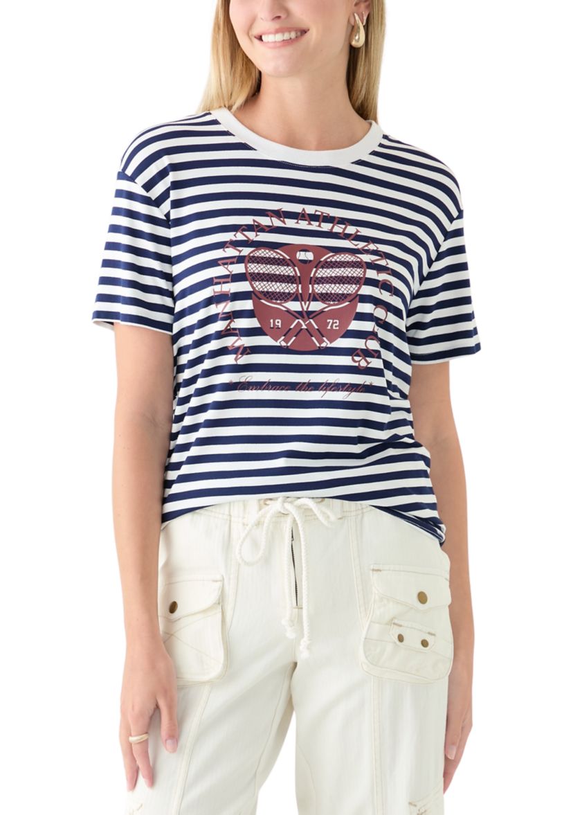 Womens Manhattan Stripe Graphic T-Shirt