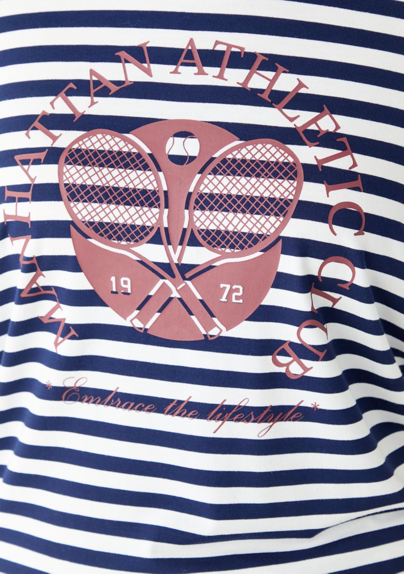 Womens Manhattan Stripe Graphic T-Shirt