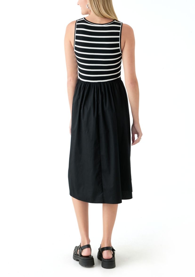 Womens Drop Waist Midi Dress