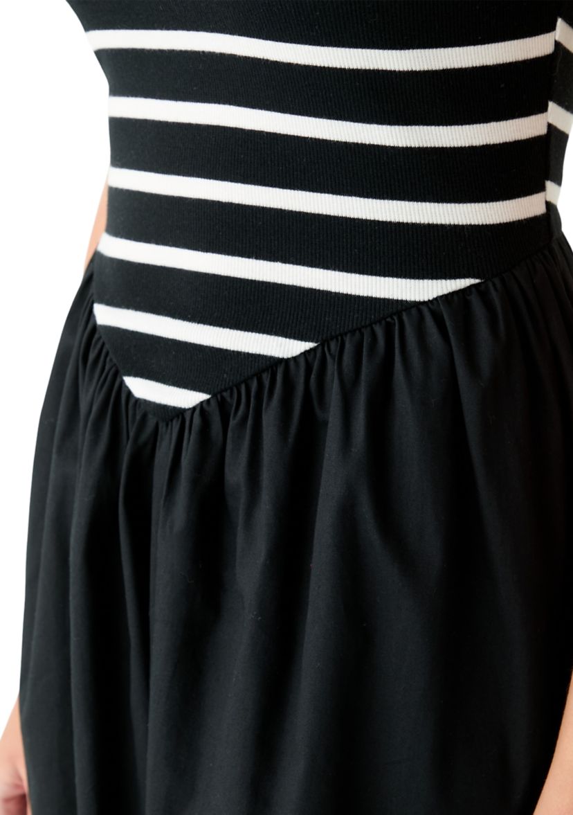 Womens Drop Waist Midi Dress