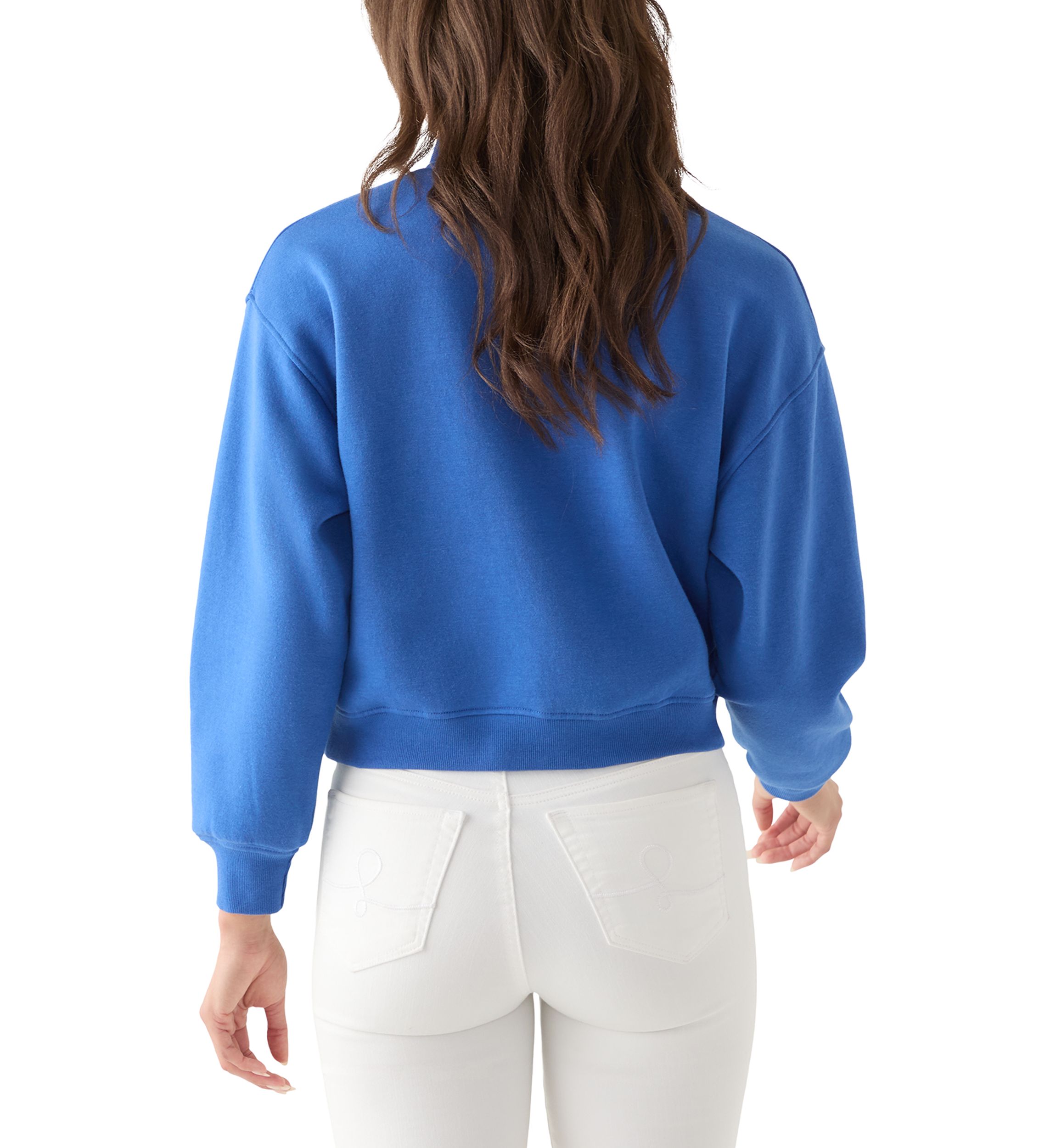 Womens Cropped 1/4 Zip Sweatshirt