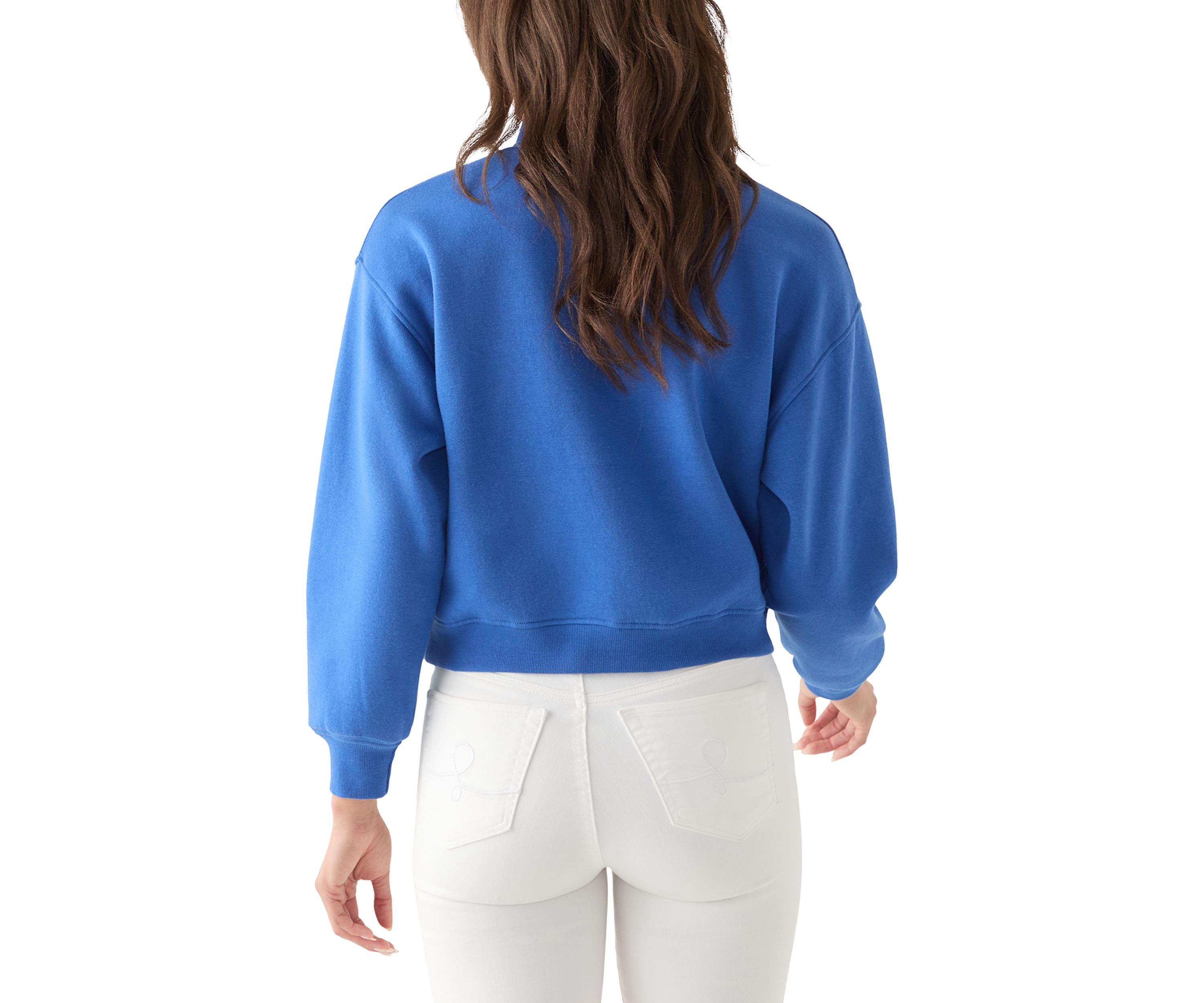 Womens Cropped 1/4 Zip Sweatshirt