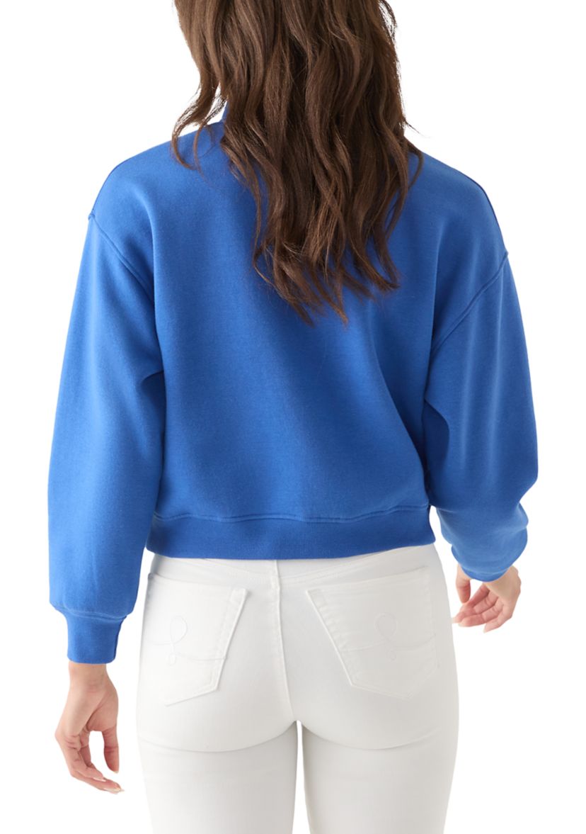 Womens Cropped 1/4 Zip Sweatshirt