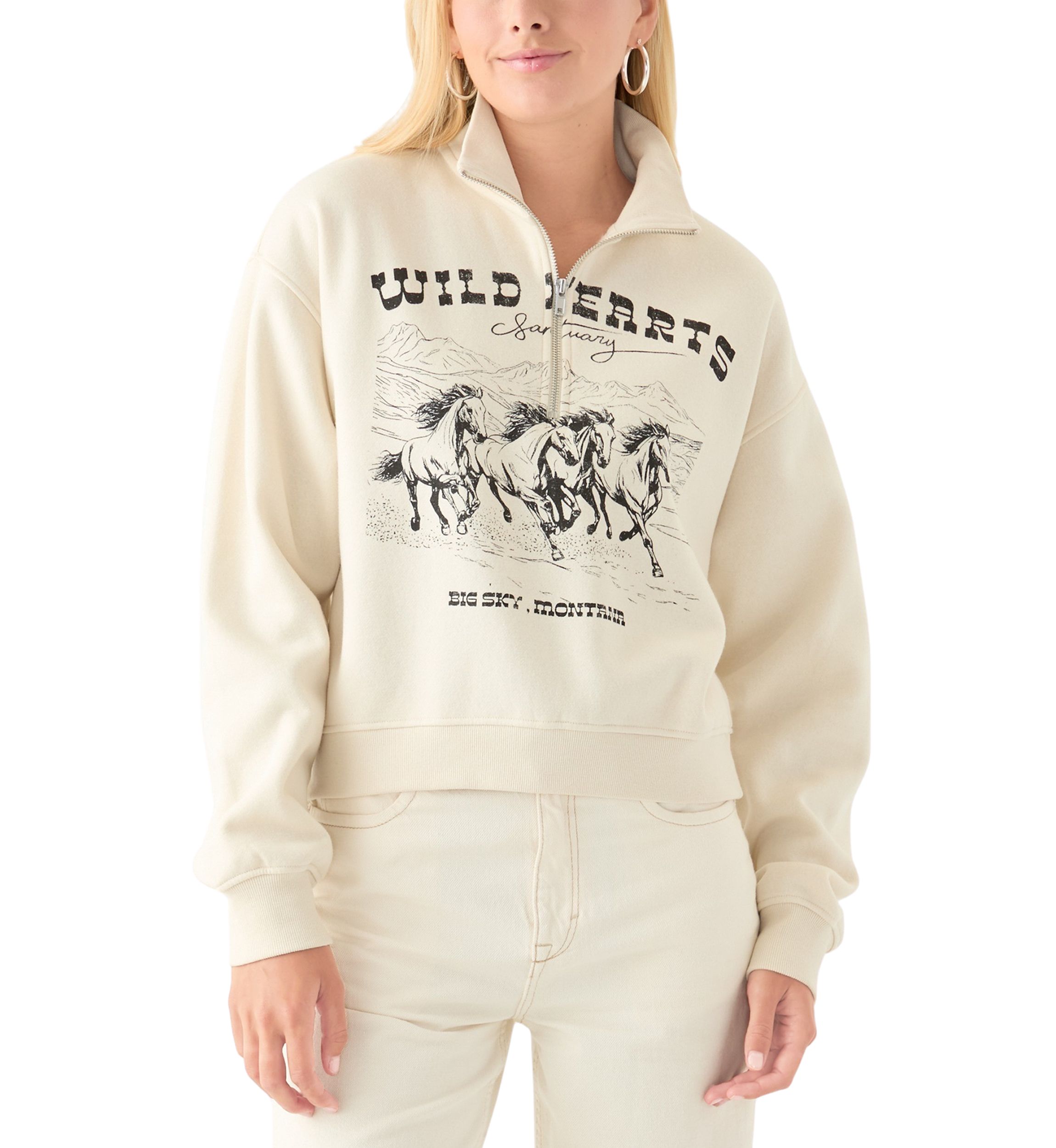 Womens Graphic 1/4 Zip Pullover