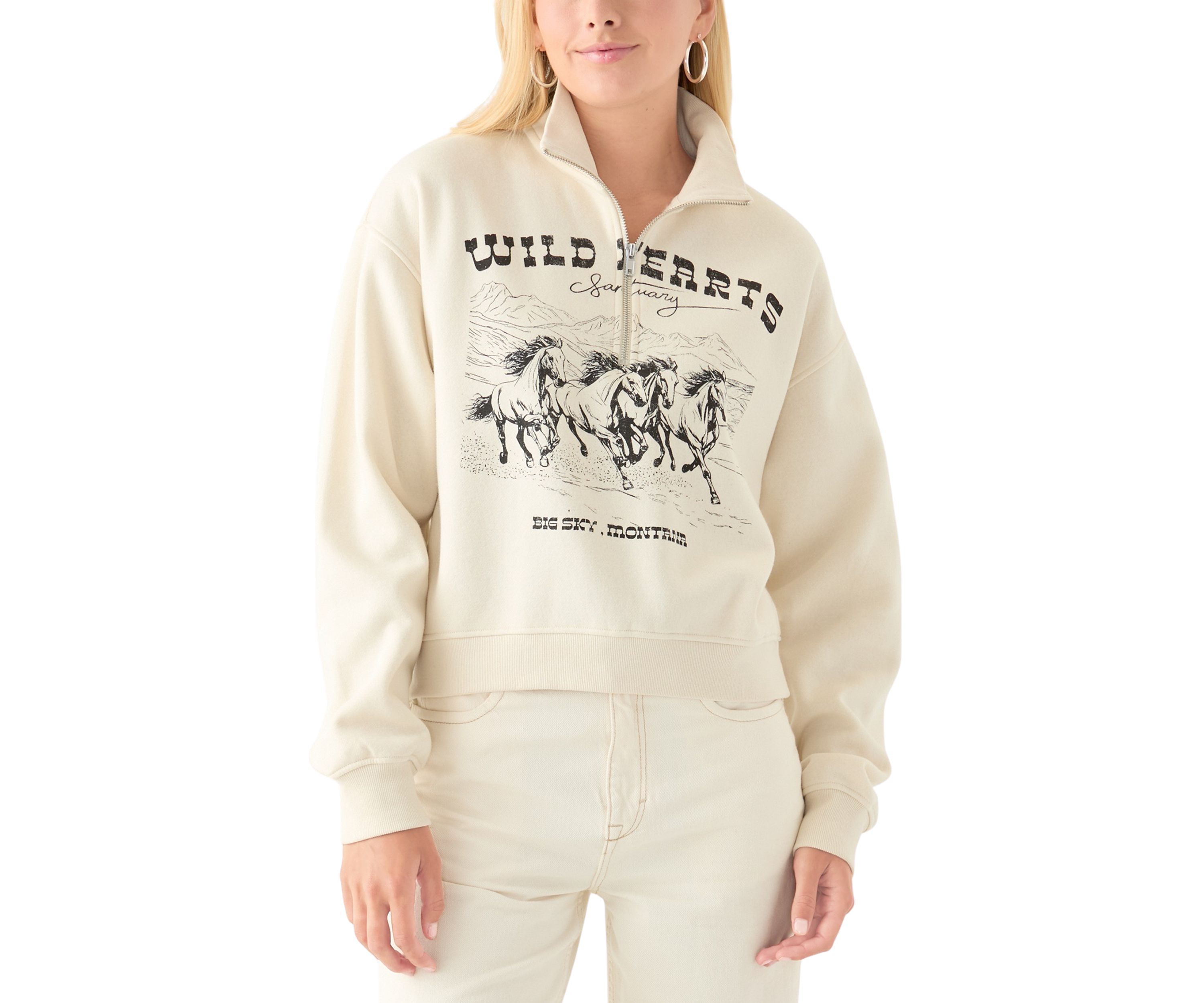 Womens Graphic 1/4 Zip Pullover
