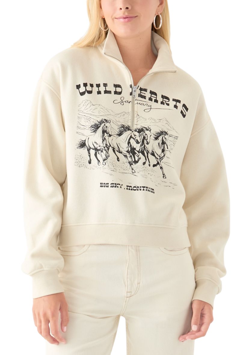 Womens Graphic 1/4 Zip Pullover