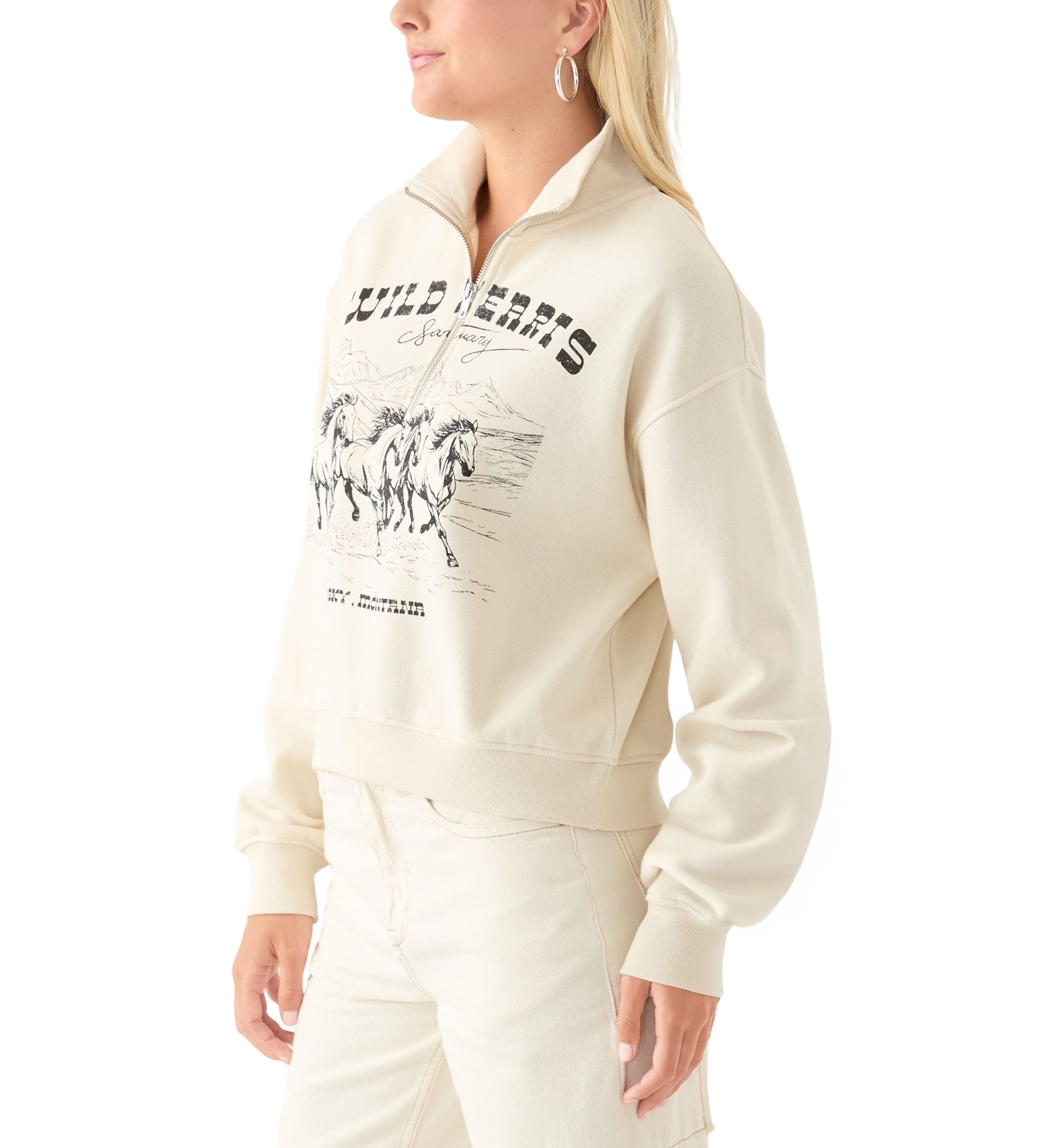 Womens Graphic 1/4 Zip Pullover
