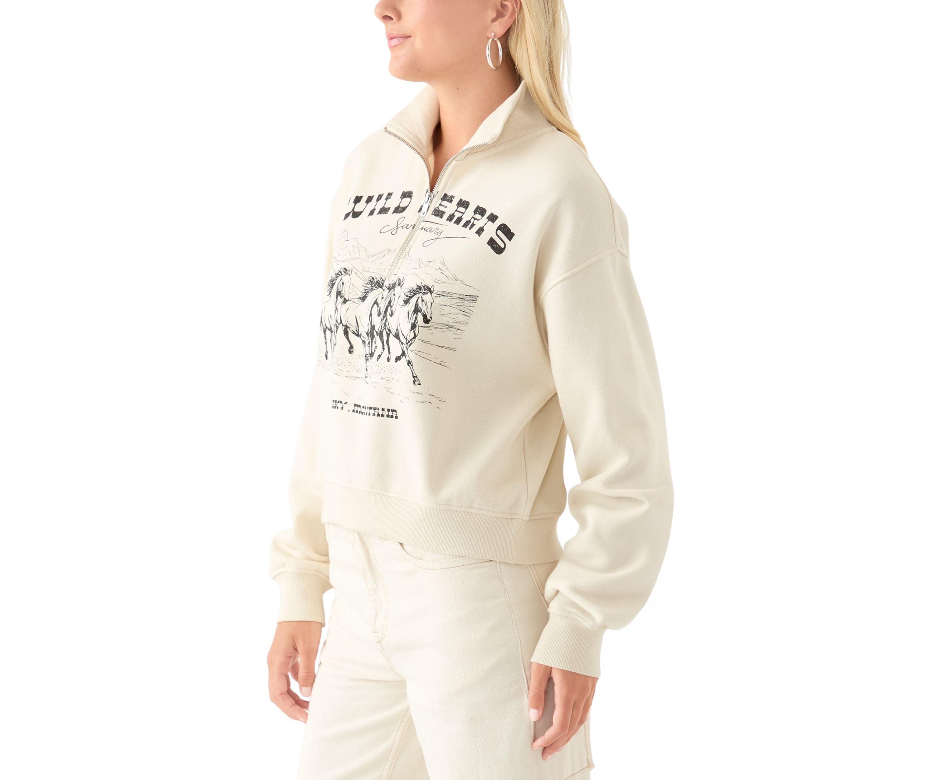 Womens Graphic 1/4 Zip Pullover