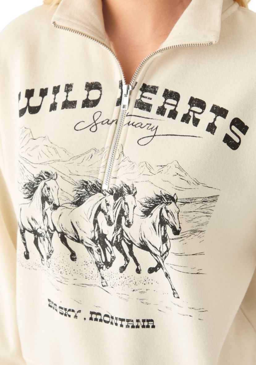 Womens Graphic 1/4 Zip Pullover
