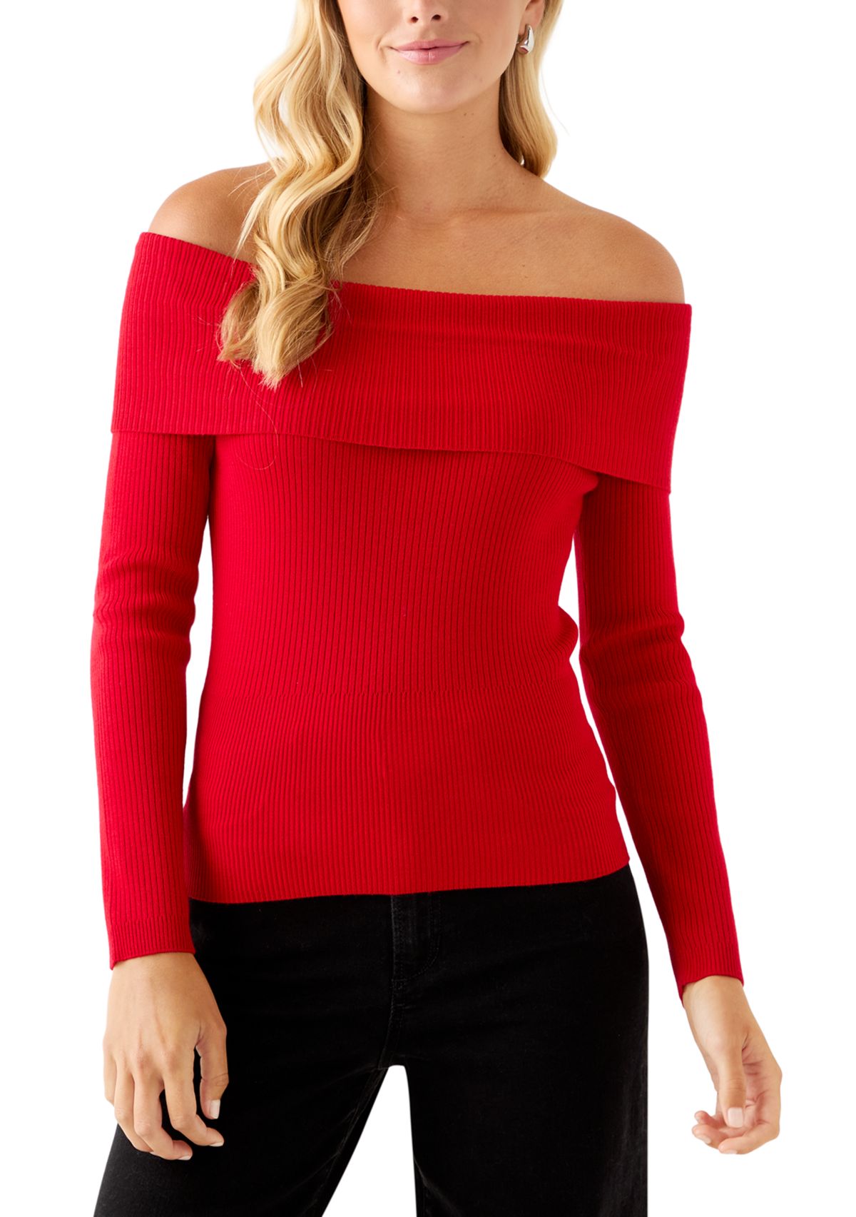 Womens Long Sleeve Off the Shoulder Top