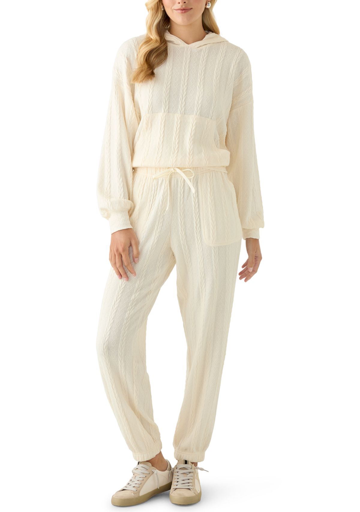 Womens Cable Knit Hoodie