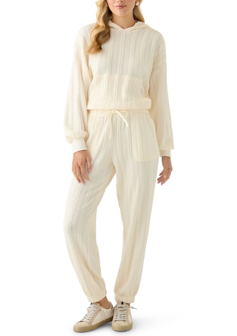 Womens Cable Knit Hoodie