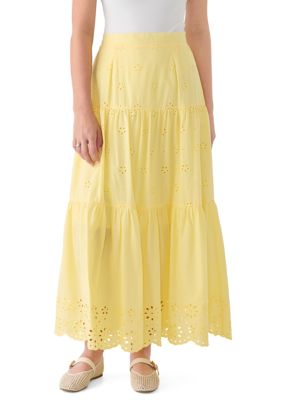 Oak & Trellis Women's Maxi Eyelet Skirt