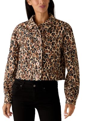 Oak & Trellis Women's Puff Sleeve Collar Cropped Jacket, XS
