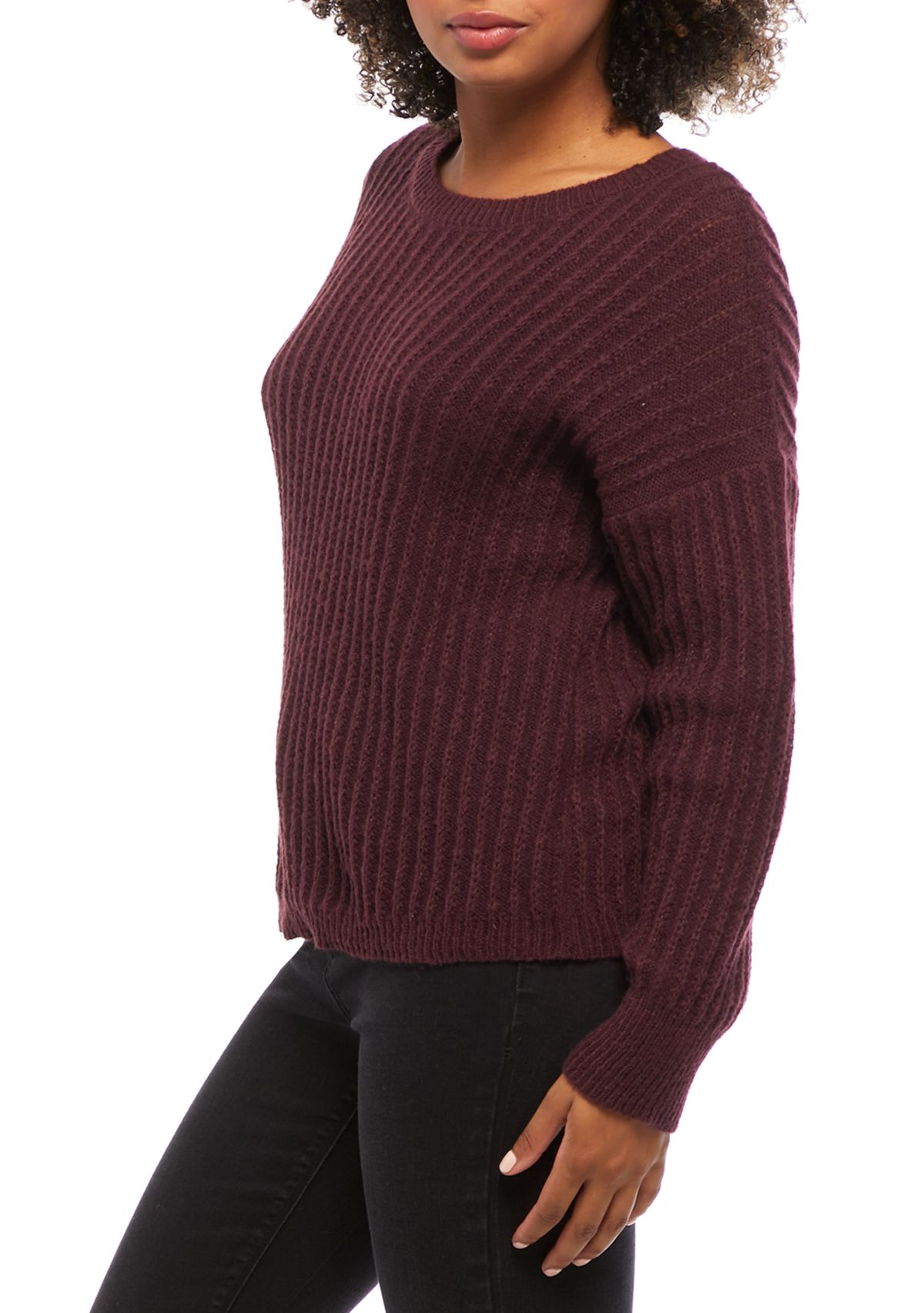 Juniors Melange Bar Back Sweater