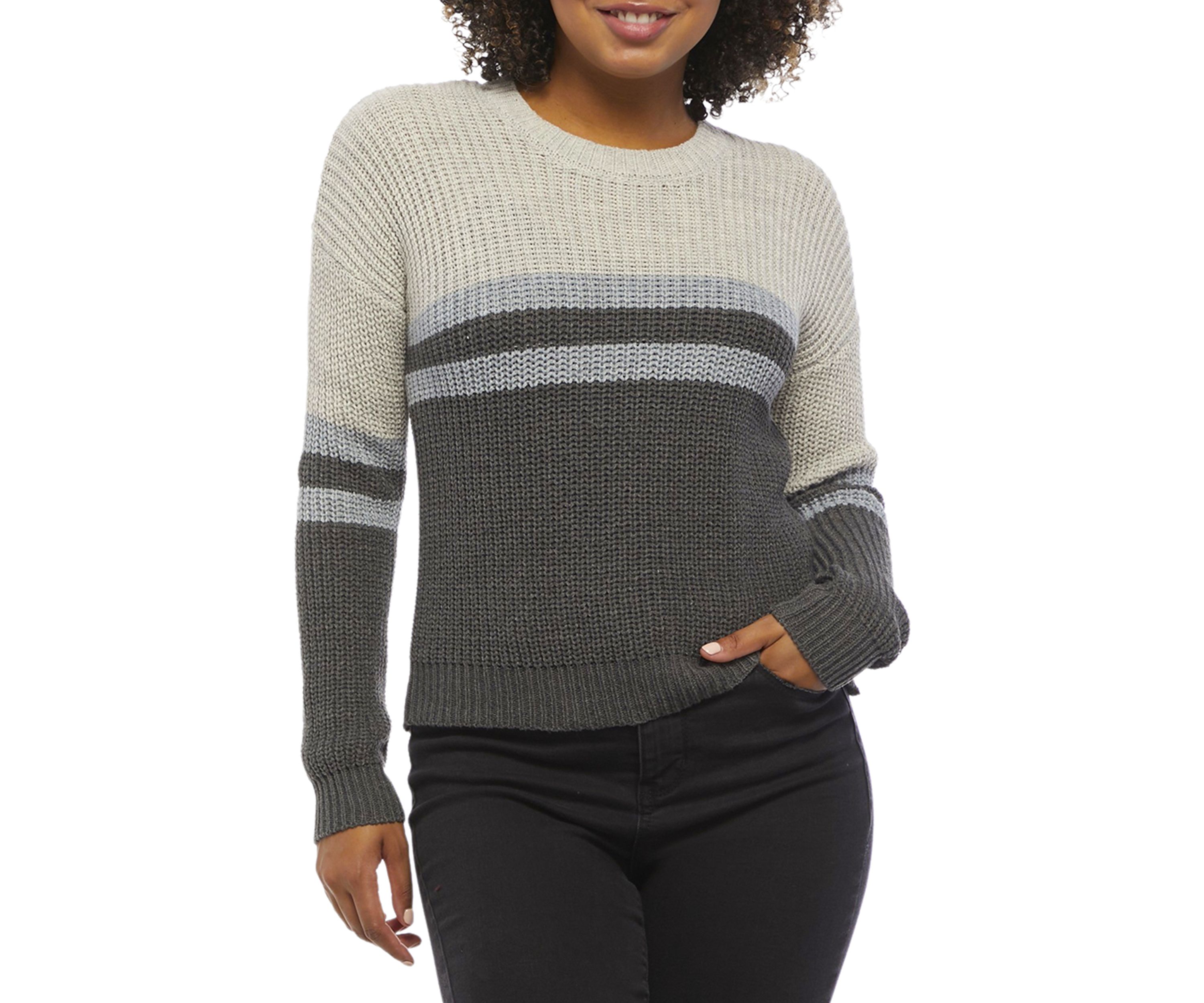 Juniors Color Block Sweater 