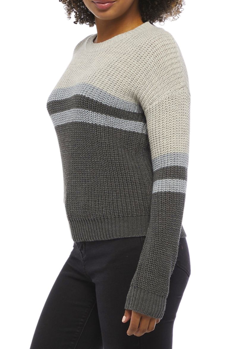 Juniors Color Block Sweater 