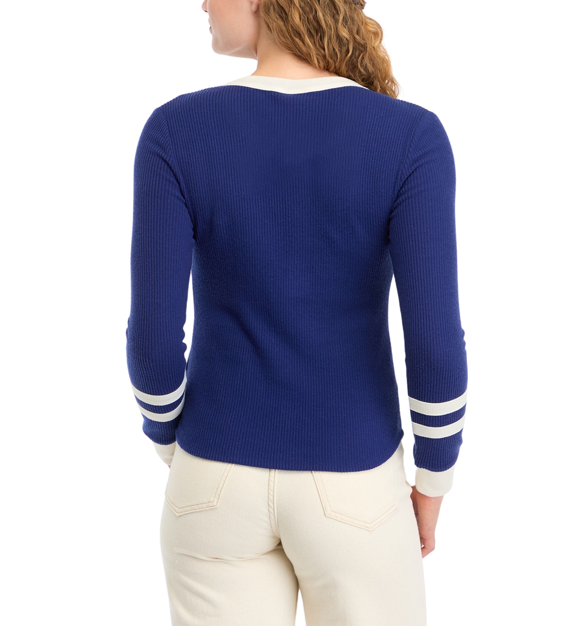 Womens Long Sleeve Rugby Ringer Top