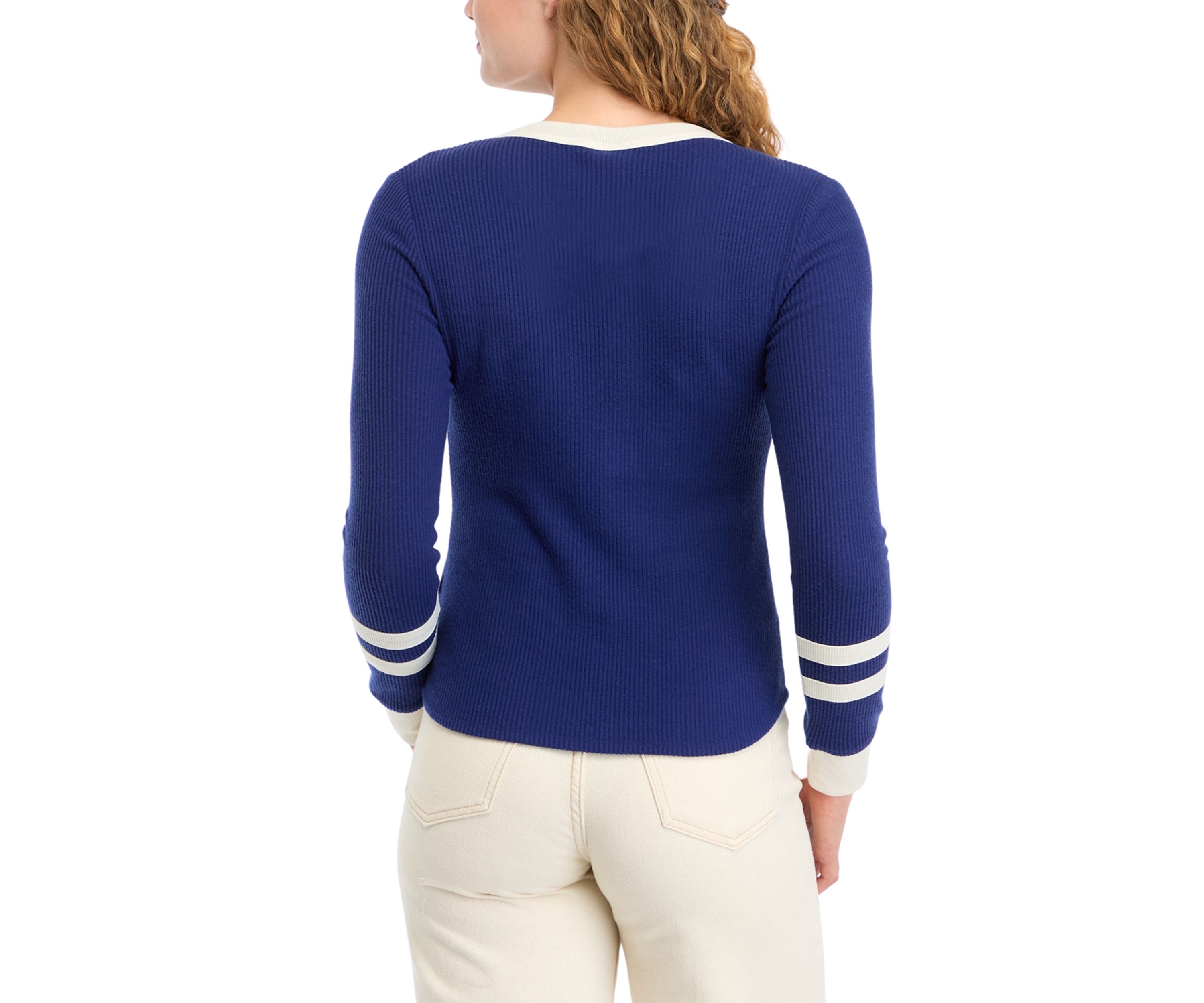 Womens Long Sleeve Rugby Ringer Top