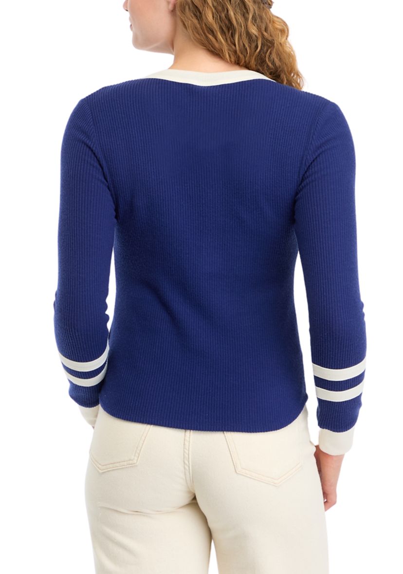 Womens Long Sleeve Rugby Ringer Top