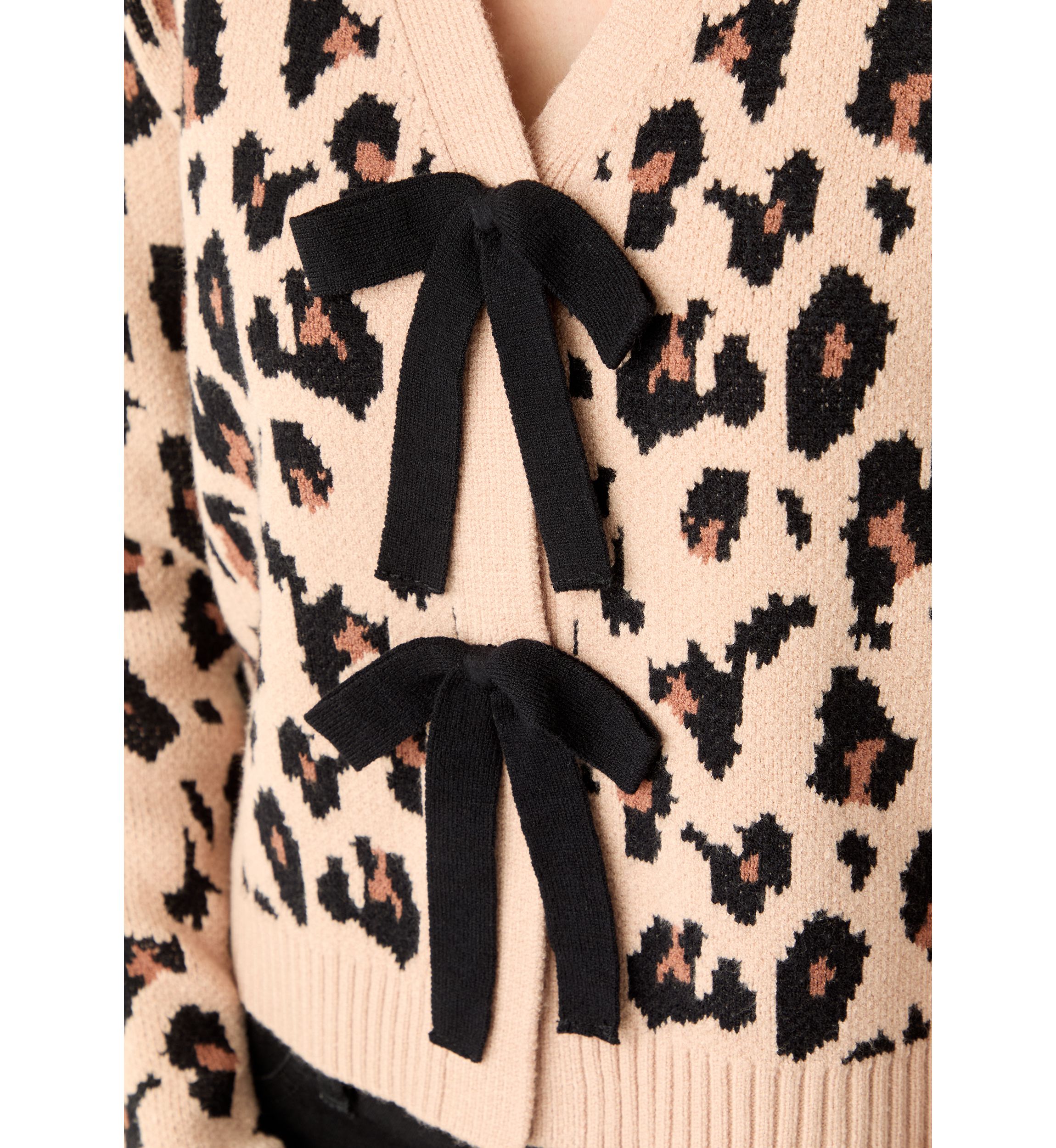 Womens Bow Front Tie Sweater