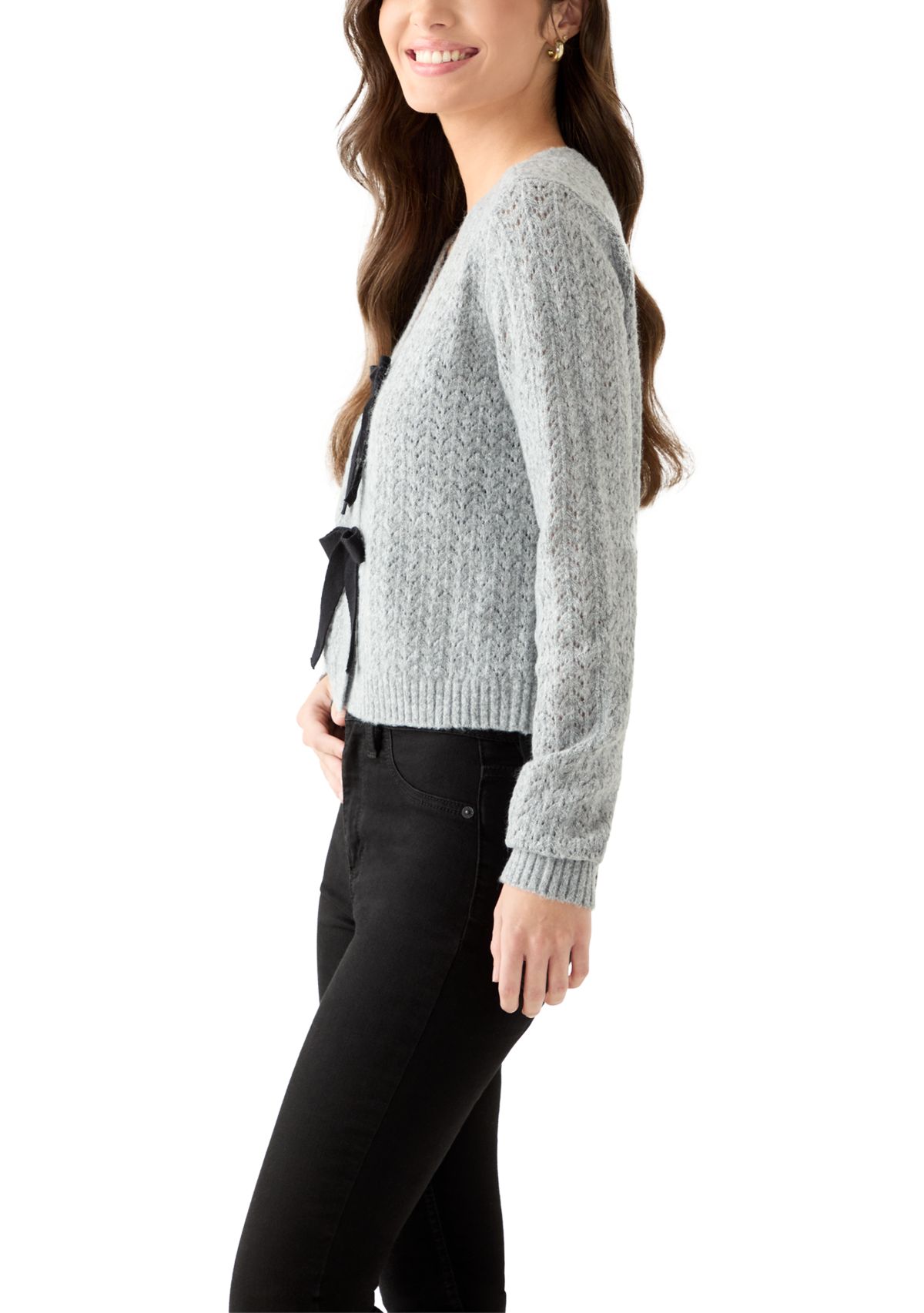 Womens Front Bow Tie Sweater