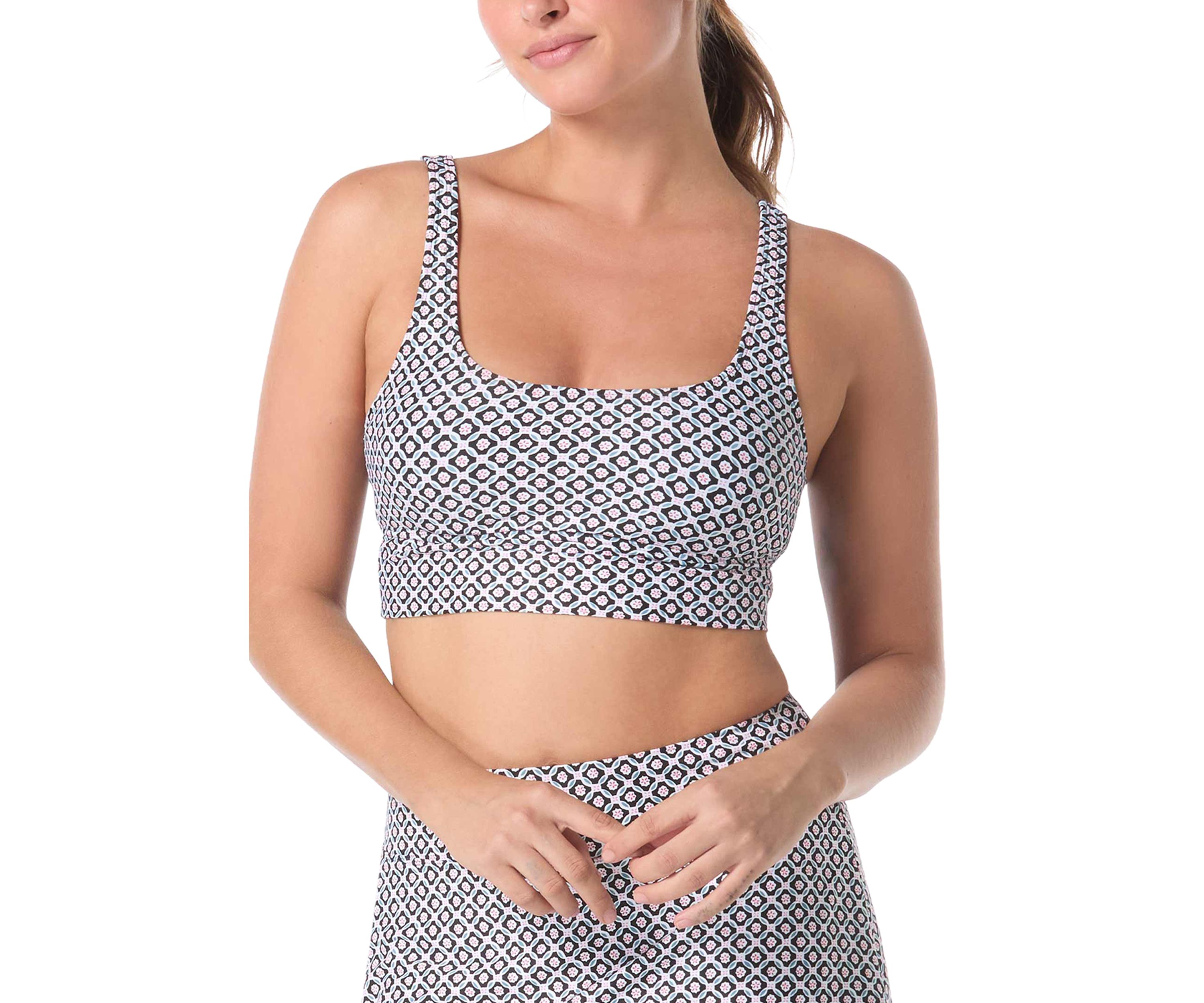 Geo Print Banded Swim Top 