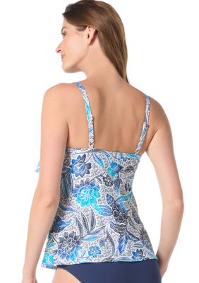 Samoan Floral Jane Ruffle Tankini Top 