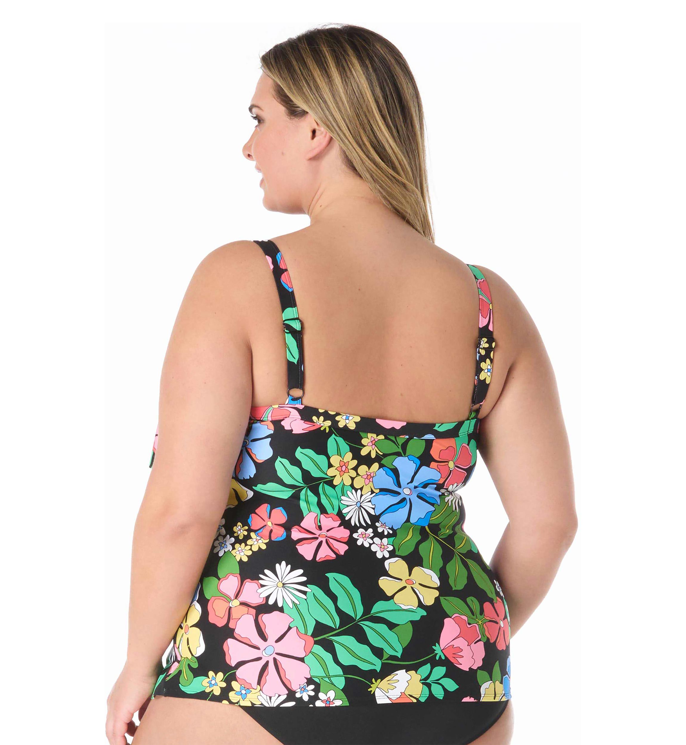 Plus Size Midnight Garden Tankini Swim Top
