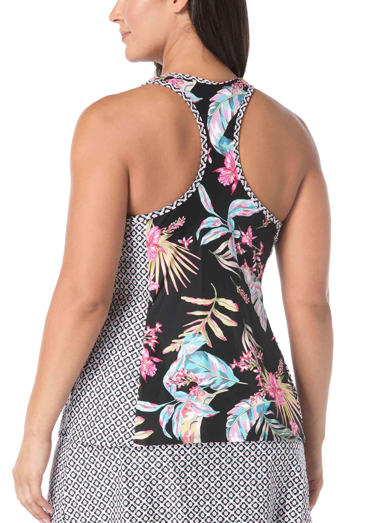 Plus Size Endless Summer Erinna Twin Print Tankini Swim Top