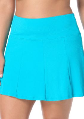 Beach House Women's Plus Size Solid Pique Swim Skort, 18 W