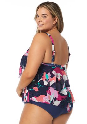 Belk women's plus store swimwear