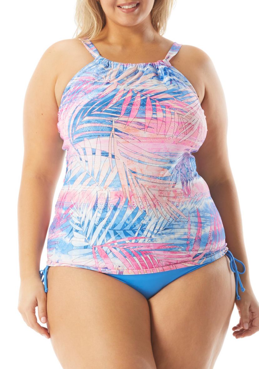   Paradise Tropical Print Tankini Swim Top 