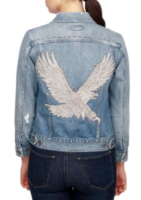 lucky brand tomboy trucker jean jacke