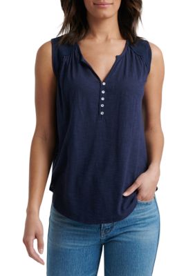 Lucky Brand Solid Henley Top | belk