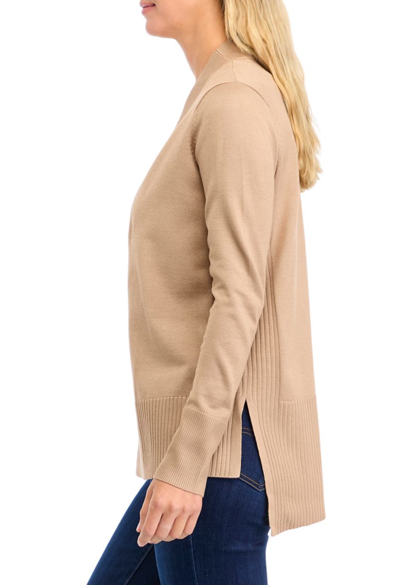 Petite Wide High Rib Cardigan