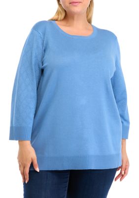 cable & gauge Women's Plus Size Tunic Sweater, 1X -  0635762516393